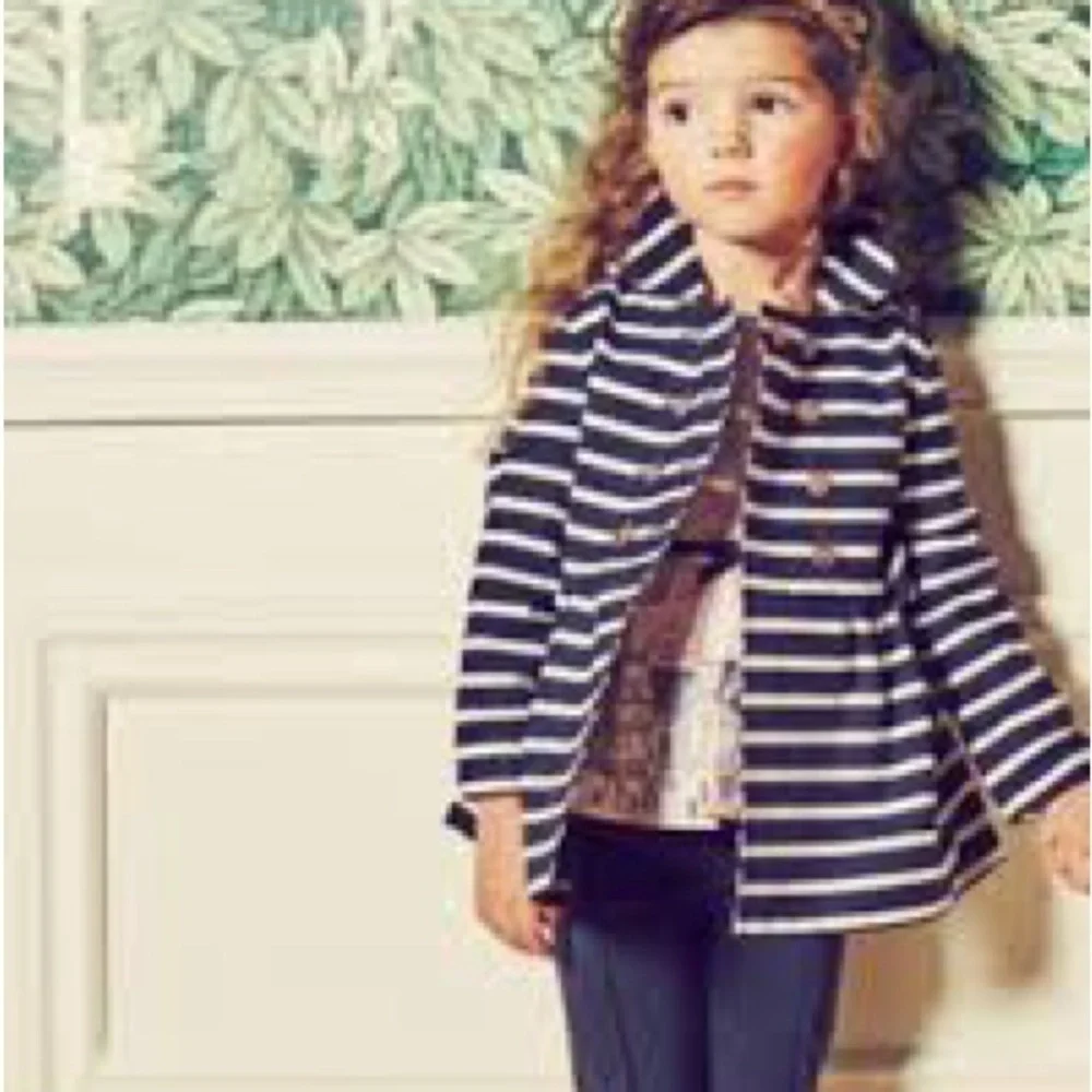 Janie and jack high tea navy striped jacket nwt